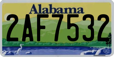 AL license plate 2AF7532
