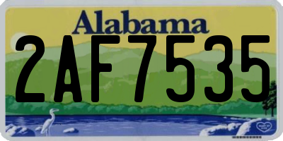 AL license plate 2AF7535