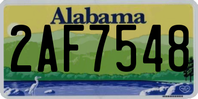 AL license plate 2AF7548