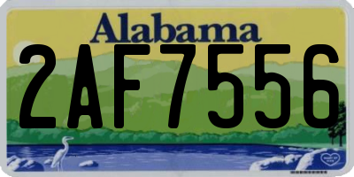AL license plate 2AF7556