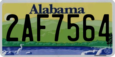 AL license plate 2AF7564