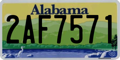 AL license plate 2AF7571