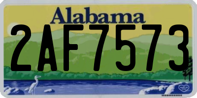 AL license plate 2AF7573
