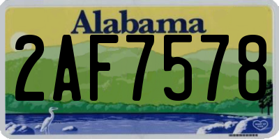 AL license plate 2AF7578