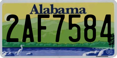 AL license plate 2AF7584