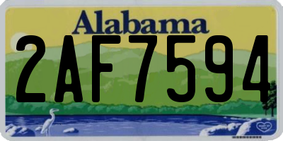AL license plate 2AF7594