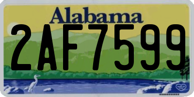 AL license plate 2AF7599