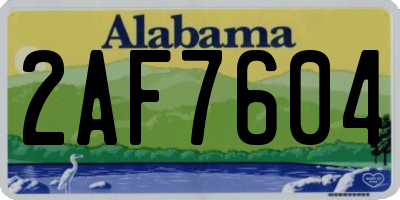 AL license plate 2AF7604