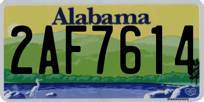 AL license plate 2AF7614