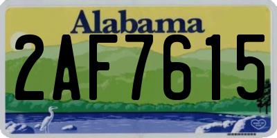 AL license plate 2AF7615