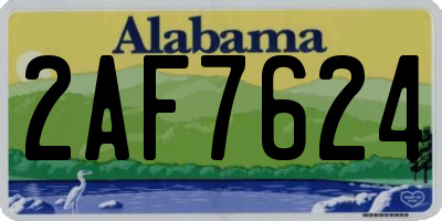 AL license plate 2AF7624