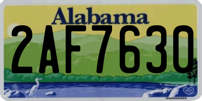 AL license plate 2AF7630