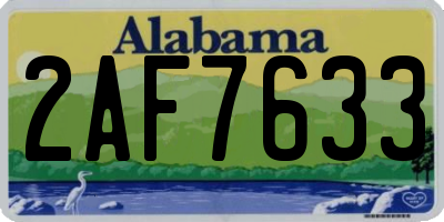 AL license plate 2AF7633