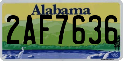 AL license plate 2AF7636