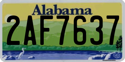 AL license plate 2AF7637