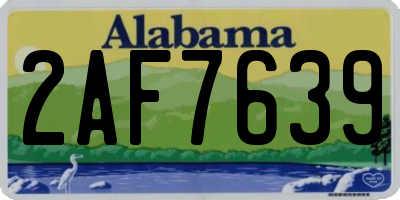 AL license plate 2AF7639