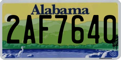 AL license plate 2AF7640