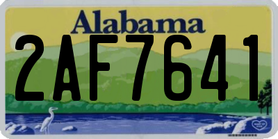 AL license plate 2AF7641