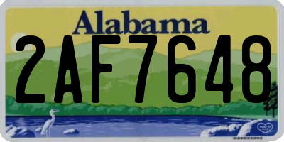 AL license plate 2AF7648