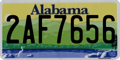 AL license plate 2AF7656