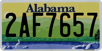 AL license plate 2AF7657