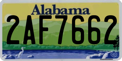 AL license plate 2AF7662