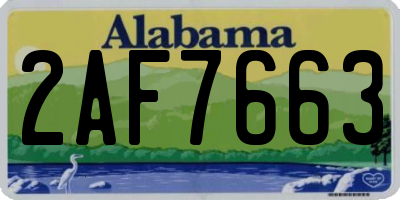 AL license plate 2AF7663