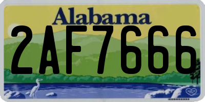 AL license plate 2AF7666