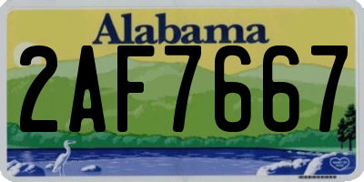 AL license plate 2AF7667