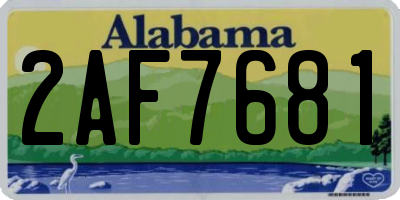AL license plate 2AF7681