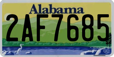 AL license plate 2AF7685