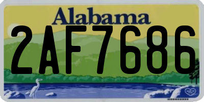 AL license plate 2AF7686
