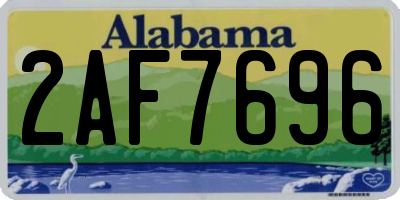AL license plate 2AF7696