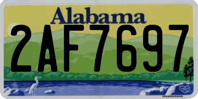AL license plate 2AF7697
