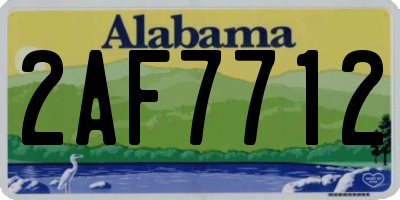AL license plate 2AF7712