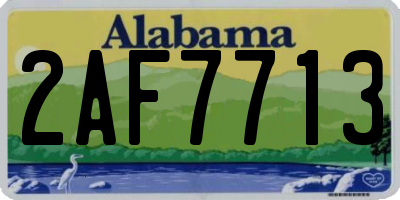 AL license plate 2AF7713