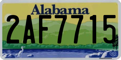 AL license plate 2AF7715
