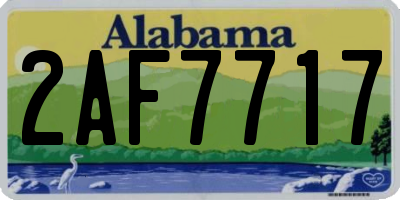 AL license plate 2AF7717
