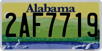 AL license plate 2AF7719