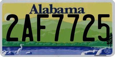 AL license plate 2AF7725