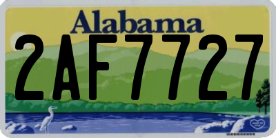 AL license plate 2AF7727