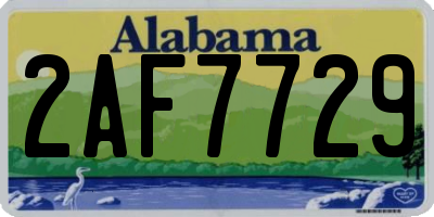 AL license plate 2AF7729