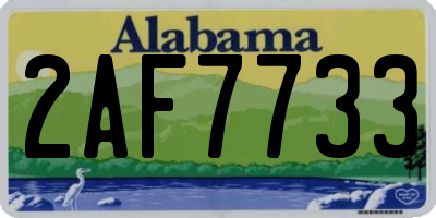 AL license plate 2AF7733
