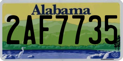 AL license plate 2AF7735