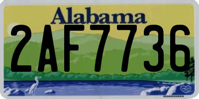 AL license plate 2AF7736
