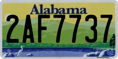 AL license plate 2AF7737