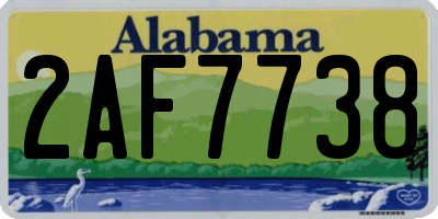 AL license plate 2AF7738