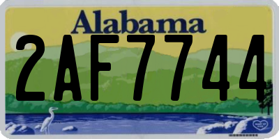 AL license plate 2AF7744