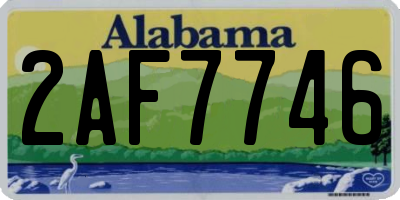 AL license plate 2AF7746