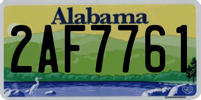 AL license plate 2AF7761